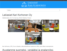 Tablet Screenshot of lakikorhonen.fi